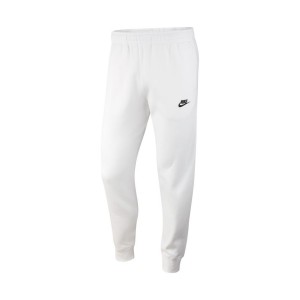 Nike Sportswear Jogger Club Fleece Φορμα Στενο Λαστιχο Λευκο