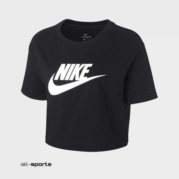 Nike Sportswear Essential Crop Top Μαυρο