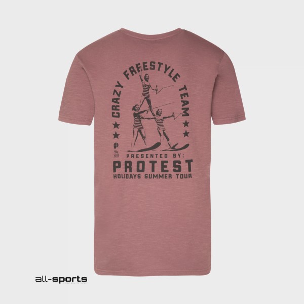 Protest Prtannus Summer Tour Graphic Back Ανδρικη Μπλουζα Ροζ