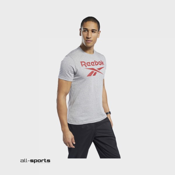 Reebok Sport Graphic Series Stacked Tee Γκρι