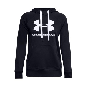 Under Armour Rival Fleece Big Logo Γυναικειο Φουτερ Μαυρο