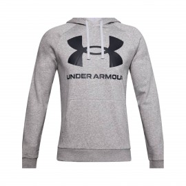 Under Armour Rival Fleece Big Logo Ανδρικη Φουτερ Γκρι