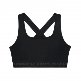 Under Armour Crossback Mid Γυναικειο Μπουστο Μαυρο 