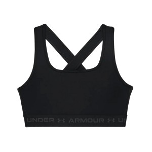 Under Armour Crossback Mid Γυναικειο Μπουστο Μαυρο 